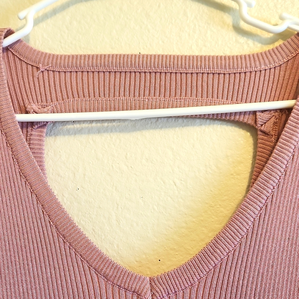 NWT Pink Ribbed Barbiecore Bodycon Midi Size XL Juniors/Women's Large 12-14 - Picture 6 of 16